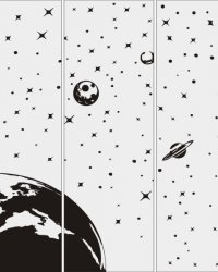 Пескоструйный рисунок Космос 1